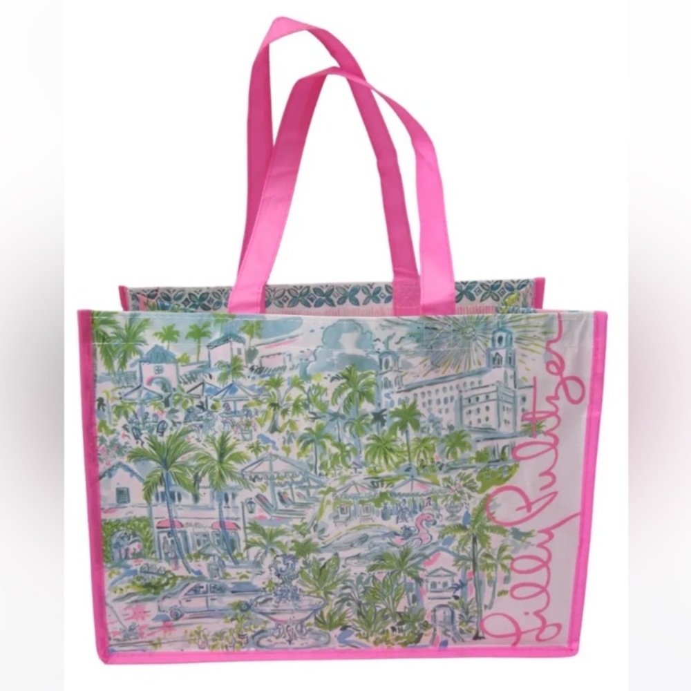Like new Lilly Pulitzer West Palm Beach Reusable Shopping Bag Tote